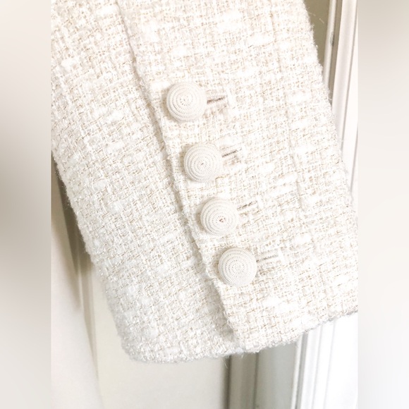 Self - Portrait Tailored Cream Color Boucle Mini Dress - Picture 11 of 16